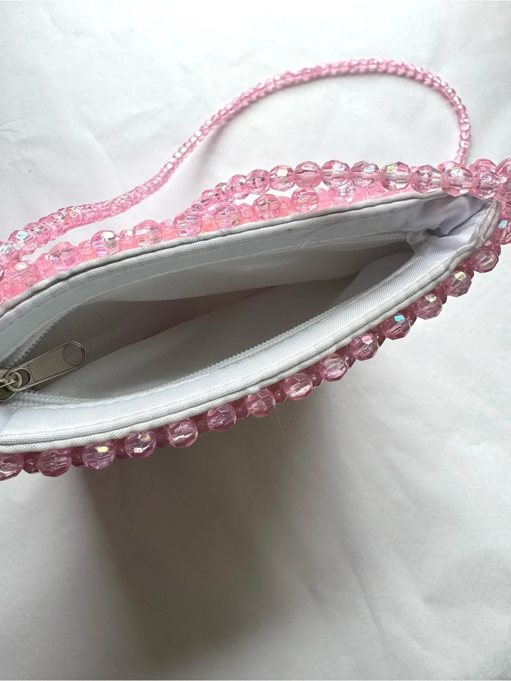 y2k Hello Kitty Bead Bag Pink Kidcore 2000s Vintage Style Mini Crossbody Purse
